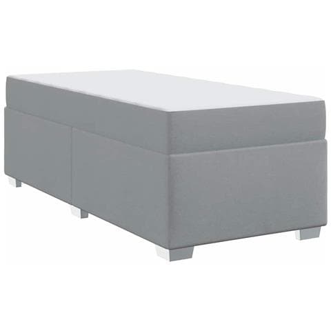 Struttura del letto Grigio chiaro 90 x 200 cm Tessuto - Foto 1
