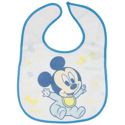 Confezione Da 2 Bavaglini Per Neonati Con Chiusura In Velcro E Motivo Mickey, Blu - Foto 2