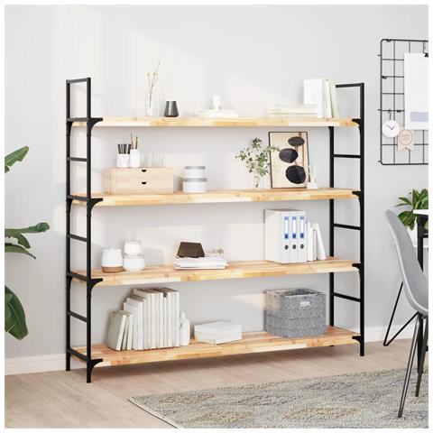 Mensole da Parete 4 pz 120x30x4 cm Legno Acacia Non Trattato - Foto 2