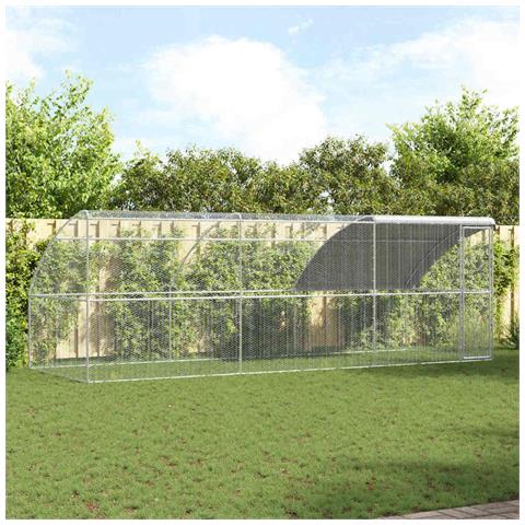 Gabbia per polli Argento 600 x 200 x 198.5 cm Acciaio zincato - Foto 2