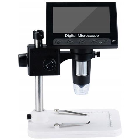 Microscopio Digitale Dm4-z01b019 - Schermo Lcd 4,3"" | Ingrandimento 50x-1000x, 8 Led Regolabili | Uso Professionale E Didattico - Foto 1