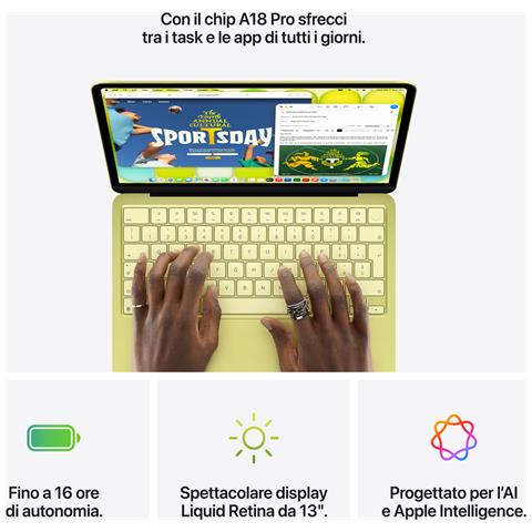 MacBook Neo 13"A18 Pro chip 6-core CPU 5-core GPU 8GB 512GB SSD Touch ID - Indaco - Foto 10