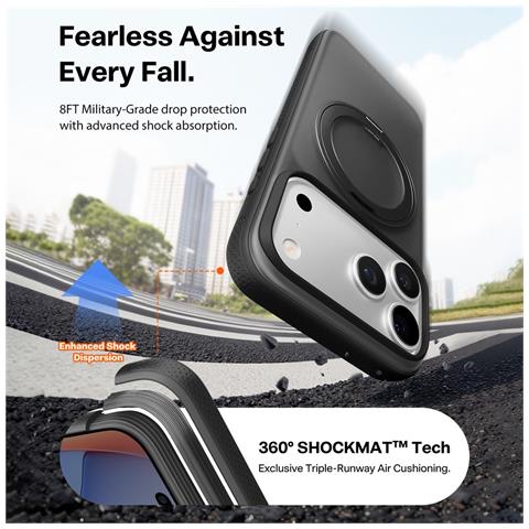 Cover per iPhone 17 Pro Max - TPU+PC, Nero, MagSafe - Foto 2