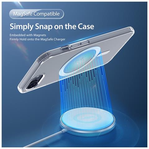 Cover per iPhone 16e - TPU+PC, Trasparente, MagSafe - Foto 2