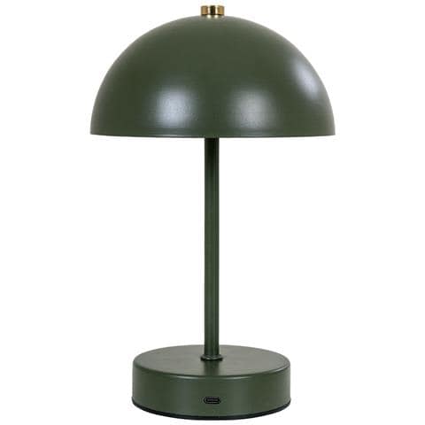 Lampada Da Tavolo Ricaricabile Holt-verde-metallo-15x15x25 Cm - Foto 2