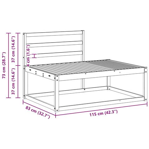 Set di divani da esterno 2 Pezzo Naturale 230,5 x 83 x 73 cm - Foto 9