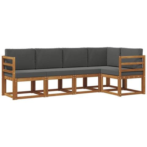 Set di divani con cuscino 5 pcs Naturale e Antracite - Foto 1