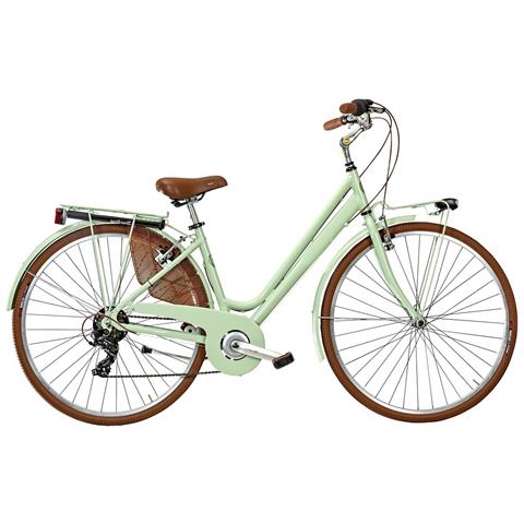 Bici Donna Telaio Alluminio Linea Vintage Misura 28 Bicicletta Cambio 6v City Bike Vintage Completa Accessori Dettagli Marroni - 44 Verde Pastello - Foto 1
