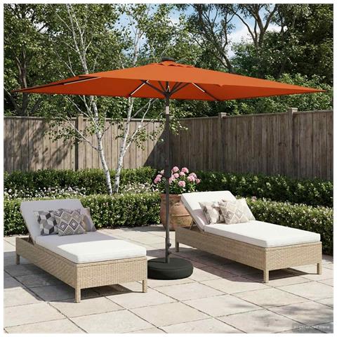 Parasol da Giardino con Luci LED 200 x 300 cm Poliestere - Foto 2