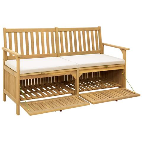 Panchina con contenitore con cuscino con porta 148 x 63 x 84 cm - Foto 2