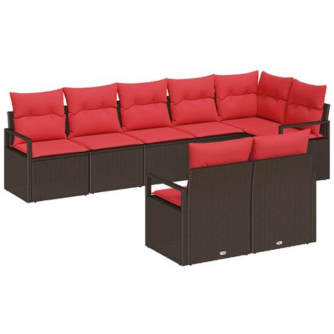 Set di divani 8 pcs Marrone polyrattan - Foto 1