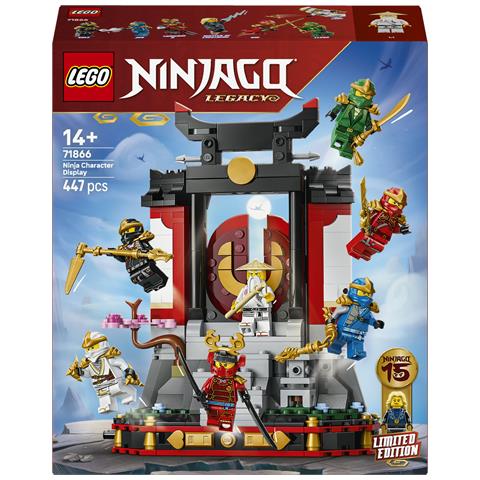 NINJAGO 71866 Display Personaggi Ninja - 15° Anniversario, Kit con Porta del Monastero, 8 Minifigure e Spade - Foto 1
