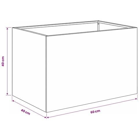 Vaso da giardino Verde Oliva 60 x 40 x 40 cm - Foto 7