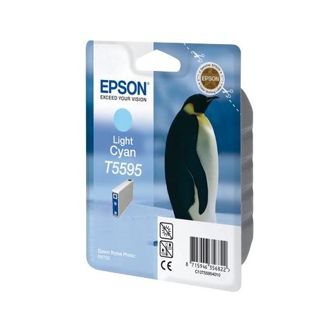 C13T55954010 Cartuccia Ink Originale Ciano Chiaro per Stylus Foto RX700EX Capacità 400 Pagine - Foto 1