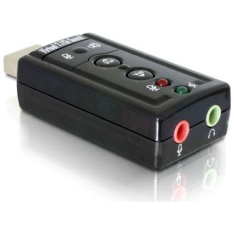 Scheda Audio 7.1, 2x3.5mm, USB2.0, Nero, Windows XP / Vista - Foto 2