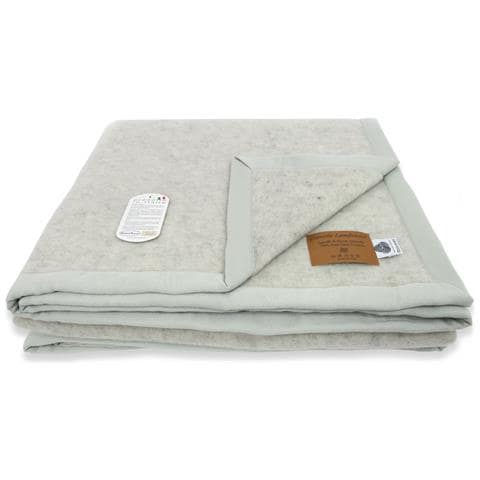 Coperta Invernale Modello Lambswool In 100% Pura Lana Vergine Matrimoniale Grigio Luna - Foto 4