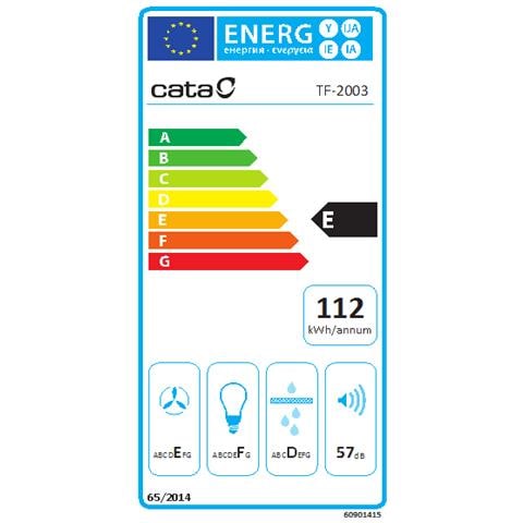 Cappa Classica Tf2003gwh 60 Cm 340 M3 / h 57 Db 100w Bianco - Foto 2