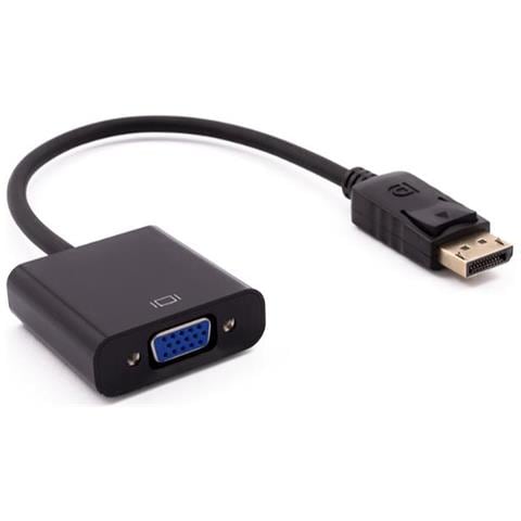 Adattatore DP - VGA M /H 0,15 m DisplayPort VGA (D-Sub) Nero - Foto 1