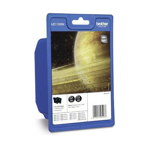 LC1100 Twin-Pack, Nero, MFC-490CW MFC-790CW MFC-J615W DCP-185C DCP-385C DCP-395CN DCP-585CW DCP-J715W MFC-795CW MFC-990CW - Foto 1