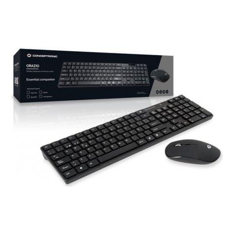 Tastiera USB + RF Wireless + Bluetooth ORAZIO01ES  (Layout Spagnolo) Colore Nero - Foto 2