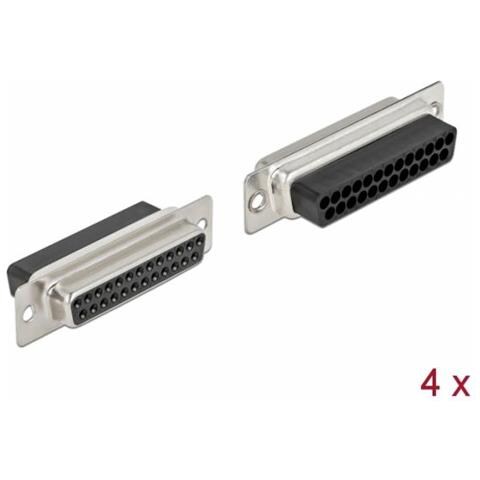 Delock Presa A Crimpare D-sub A 25 Pin, Metallo, 4 Pezzi - Foto 1