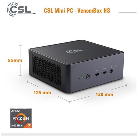 Mini Pc - Venombox 8845hs / 8gb / 2000 Gb M. 2 Ssd / Win 11 Home - Foto 2