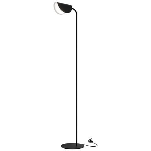 Piantana Lampada Da Terra Moderno Mollis Metallo Nero Acrilico 1 Luce G9 7w - Foto 1