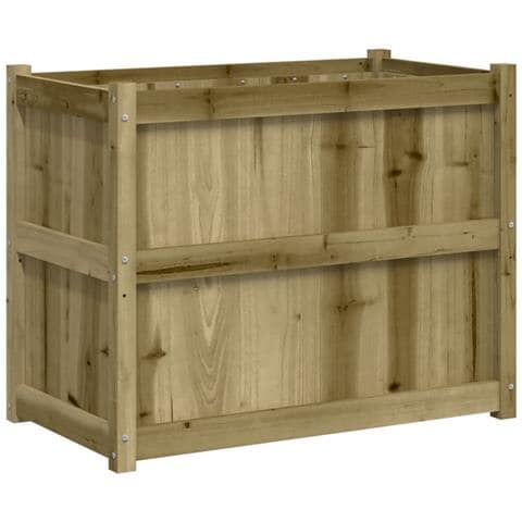 Fioriera Da Giardino 90x50x70 Cm In Legno Di Pino Impregnato - Foto 2