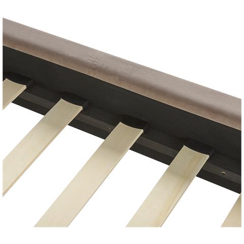 Letto Matrimoniale Velluto Tortora 160 X 200 Cm Villette - Foto 2