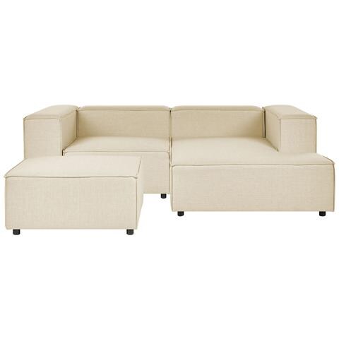 Aprica Lino Sintetico Beige Con Ottomana 2 Posti Lato Sinistro - Foto 2