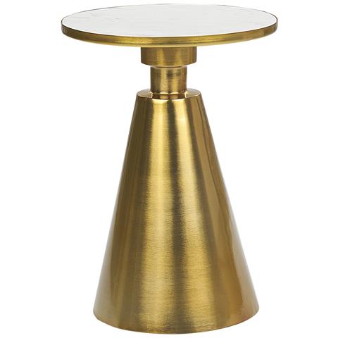 Tavolino Metallo Oro E Bianco Andres - Foto 2