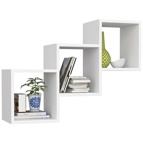Mensola a muro STAR, 78x20x55 cm, Colore Bianco - Foto 1
