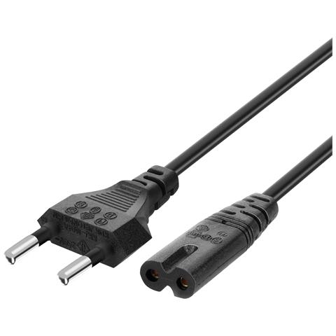 Cavo Di Alimentazione Euro A C7 Per Pc, Monitor E Console 1,5 M., Nero - Foto 5