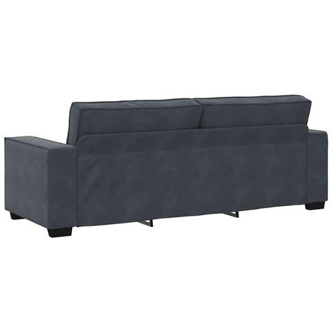 Divano a 3 Posti Grigio Scuro 180 cm in Velluto - Foto 9