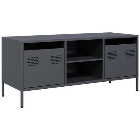 Mobile Tv Antracite 101,5x39x43,5 Cm Acciaio Laminato A Freddo - Foto 2