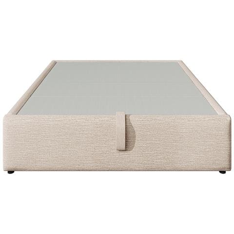 Letto Imbottito Matrimoniale 140×200 Cm, Senza Testata, Lino, Naturale, Senza Materasso - Foto 2