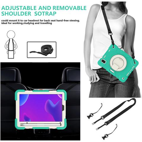 Custodia Resistente Per Ipad Pro 11"" 2020 Con Supporto Rotante Color Menta - Foto 4