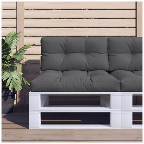 Cuscini Per Pallet 2 Pz Antracite In Tessuto - Foto 8