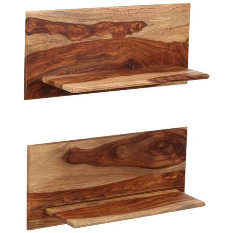 Mensole 2 Pz 58x26x20 Cm In Legno Massello Di Acacia - Foto 2