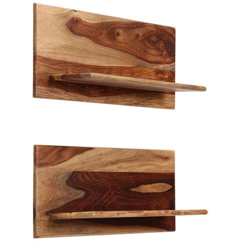 Mensole 2 Pz 58x26x20 Cm In Legno Massello Di Acacia - Foto 1