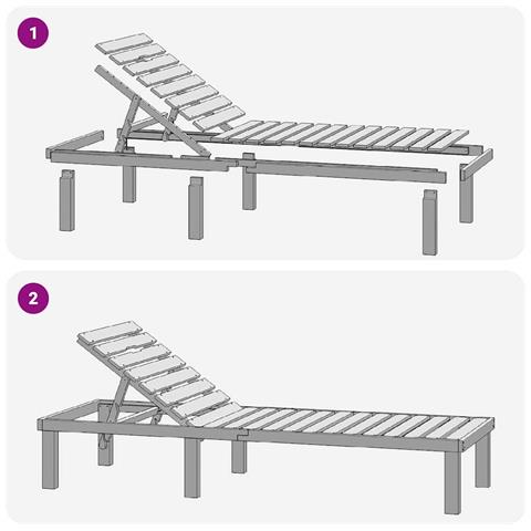 Lusso Casadino -  Lettino Prendisole In Legno Di Pino Impregnato - Foto 7