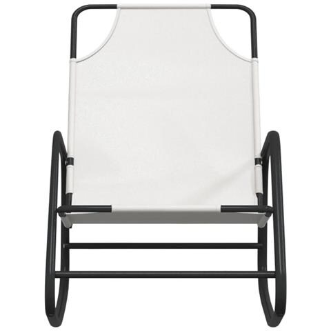 Lusso Casadino - Lettino Prendisole A Dondolo In Acciaio E Textilene Crema - Foto 2