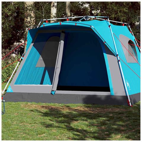 Tenda Familiare Cabina 7 Persone Blu a Rilascio Rapido - Foto 1