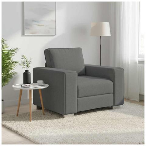 Poltrona  Grigio Scuro 59 cm in Tessuto - Foto 2