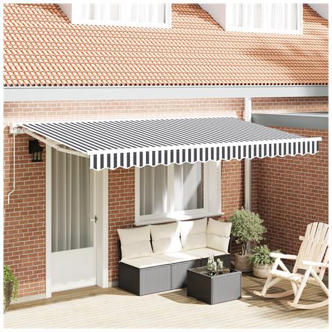 Tessuto di Ricambio per Tenda da Sole 4x2 m Antracite e Bianco - Foto 2