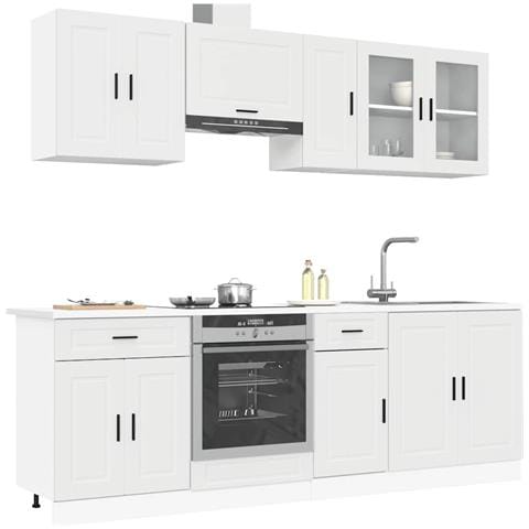 Set Mobili da Cucina 8 pz Kalmar Bianco Legno Multistrato - Foto 2