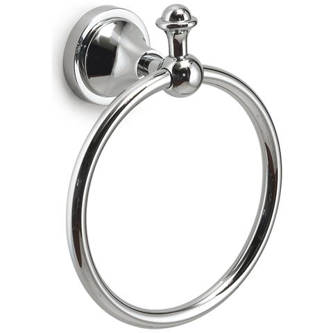 Portasalviette Ad Anello Da Muro In Acciaio Inox E Cromall Nv70 Serie Nevis Cromato - Foto 1