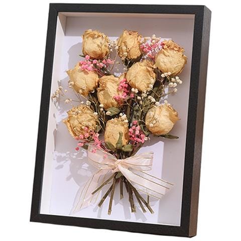 Elegante Cornice Nera In Legno Per Fiori Secchi - Preserva I Tuoi Ricordi 10 Pollici - Foto 1