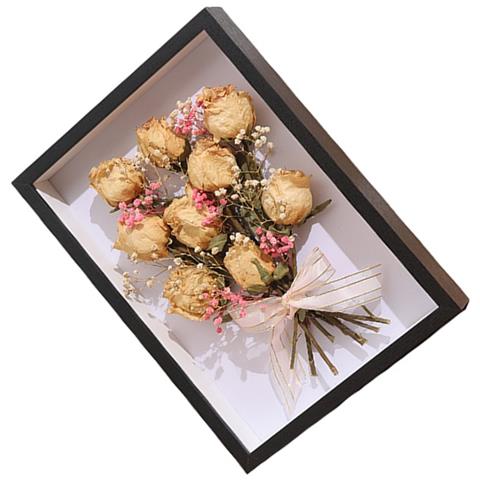 Elegante Cornice Nera In Legno Per Fiori Secchi - Preserva I Tuoi Ricordi 10 Pollici - Foto 2