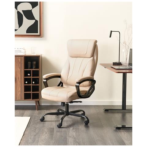 Poltrona Da Scrivania Proud Pelle Sintetica Beige - Foto 1